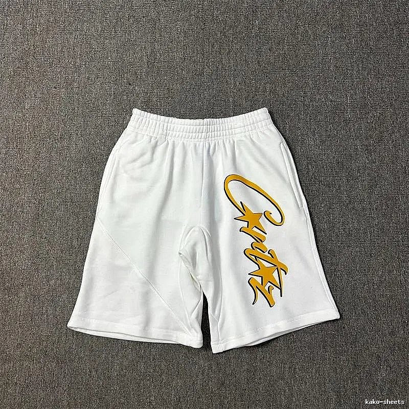 Corteiz trendy and cool style white shorts