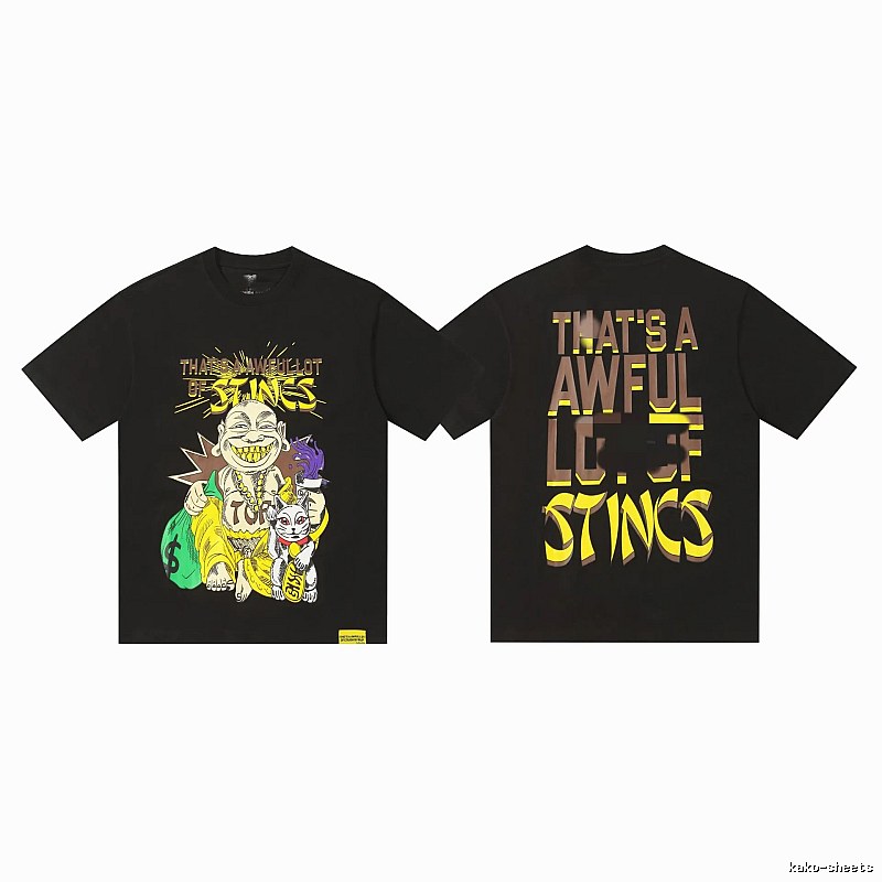 COUGH SYRUP Fortune Maitreya Street Style Black T-Shirt