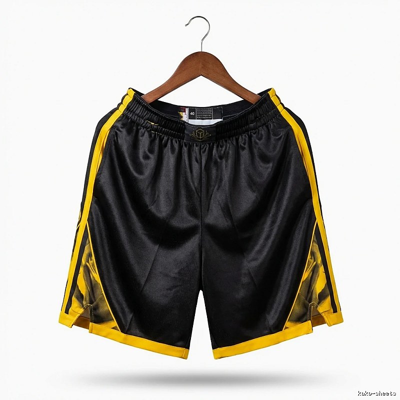Curry series sporty black and yellow shorts