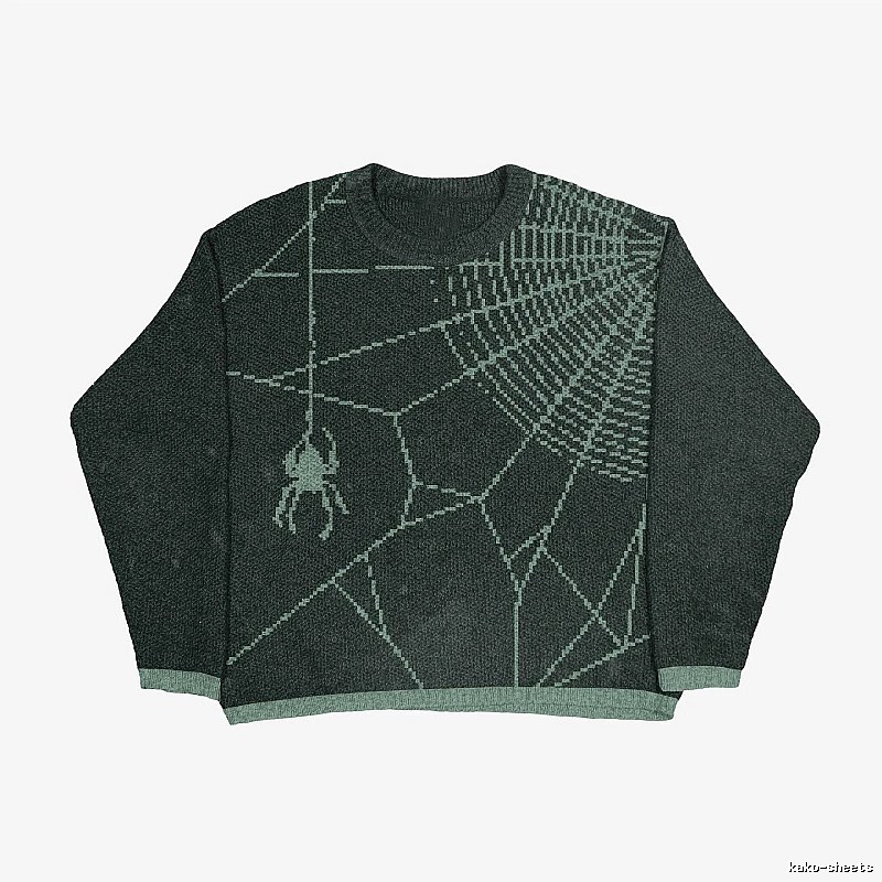 Daily Anime graphic sweater Black Knit Top for City Outfits