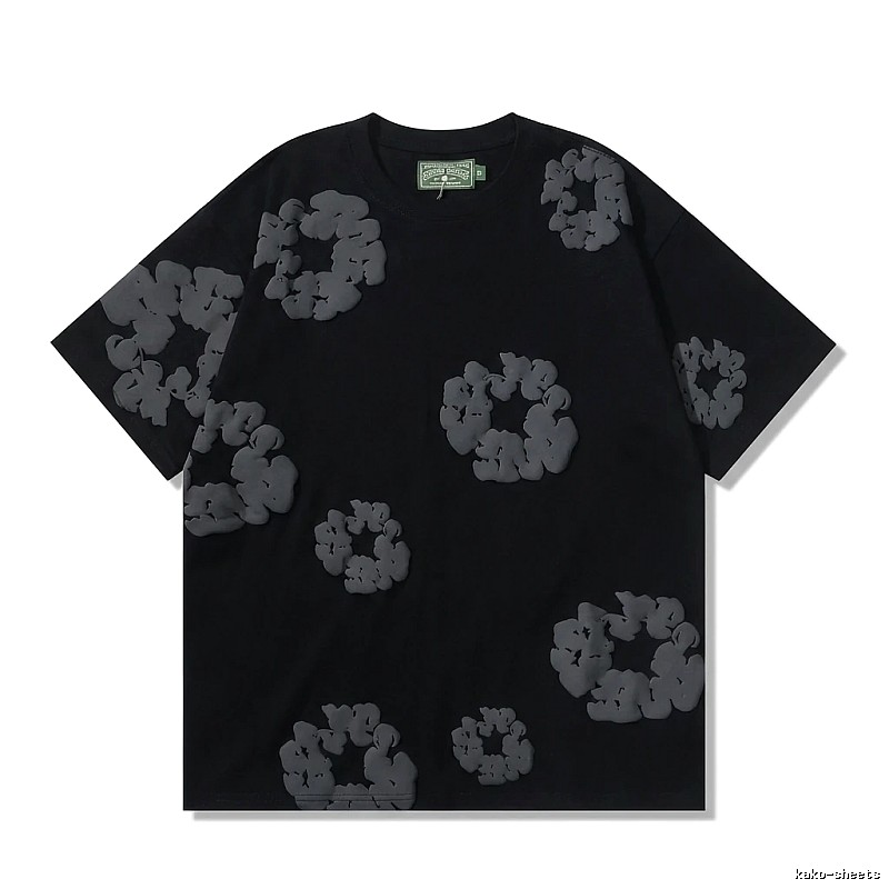 DENIM TEARS Dark Style Black Short-Sleeve