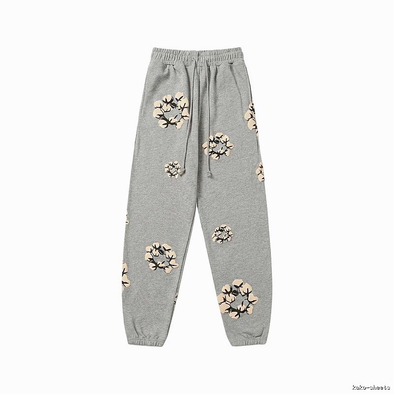 DENIM TEARS Floral Casual Grey Sweatpants