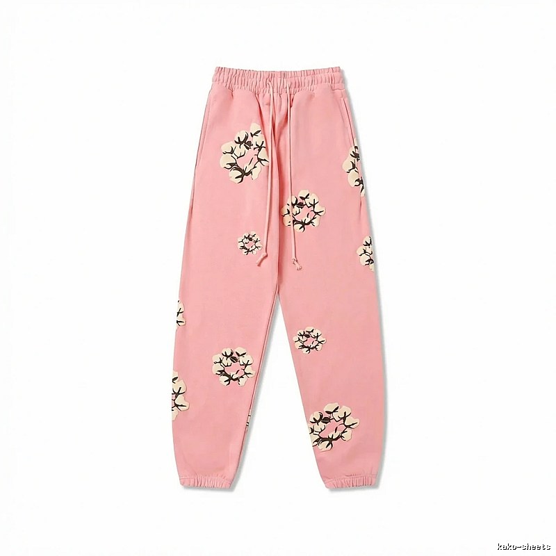 DENIM TEARS Floral Pink Sweatpants