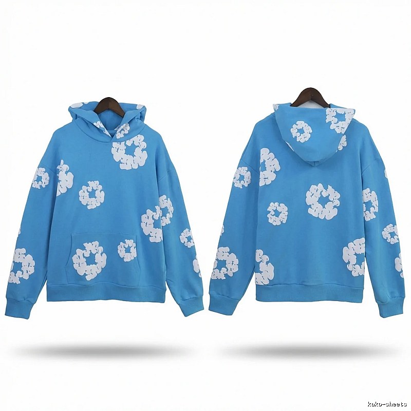 DENIM TEARS Printed Casual Style Blue Sweatshirt