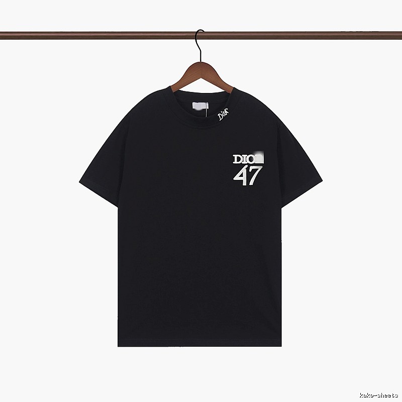 Dior 47 Collection Minimalist Style Black T-Shirt