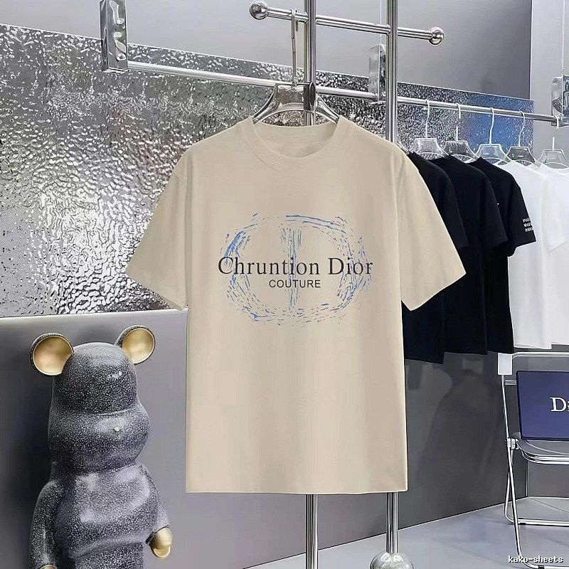 Dior Couture Printed Casual Style Beige T-Shirt