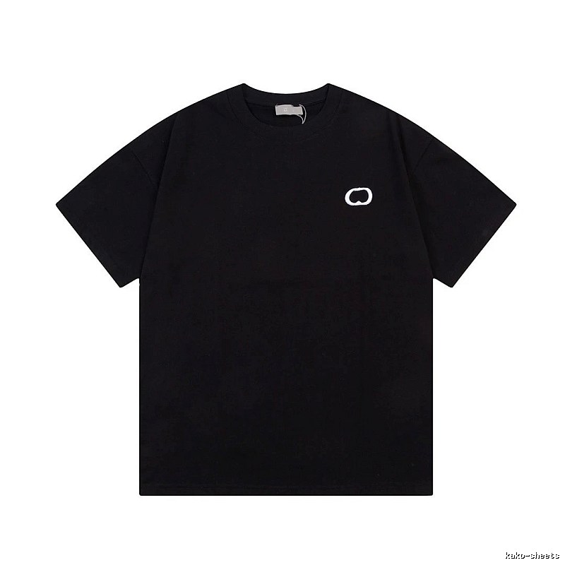 Dior Minimalist Style Embroidered Black Short-sleeve T-shirt