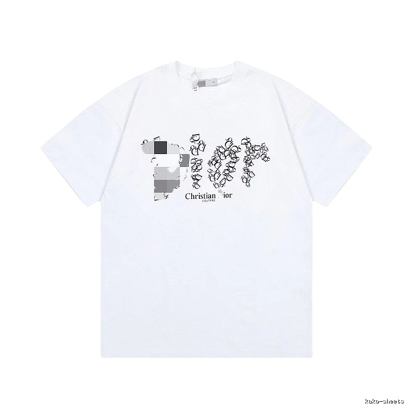 Dior Monogram All-Over Printed Trendy White T-Shirt