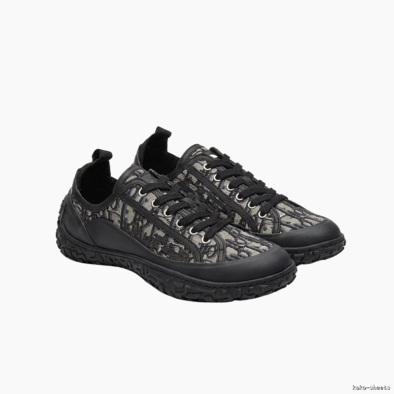 Dior monogram casual style black shoes