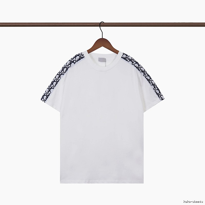 Dior Monogram Logo Tape Casual White T-Shirt