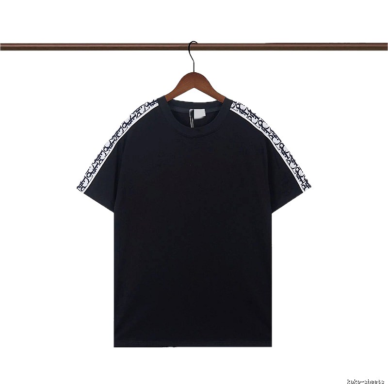 Dior Monogram Webbing Cool Street Style Black T-Shirt