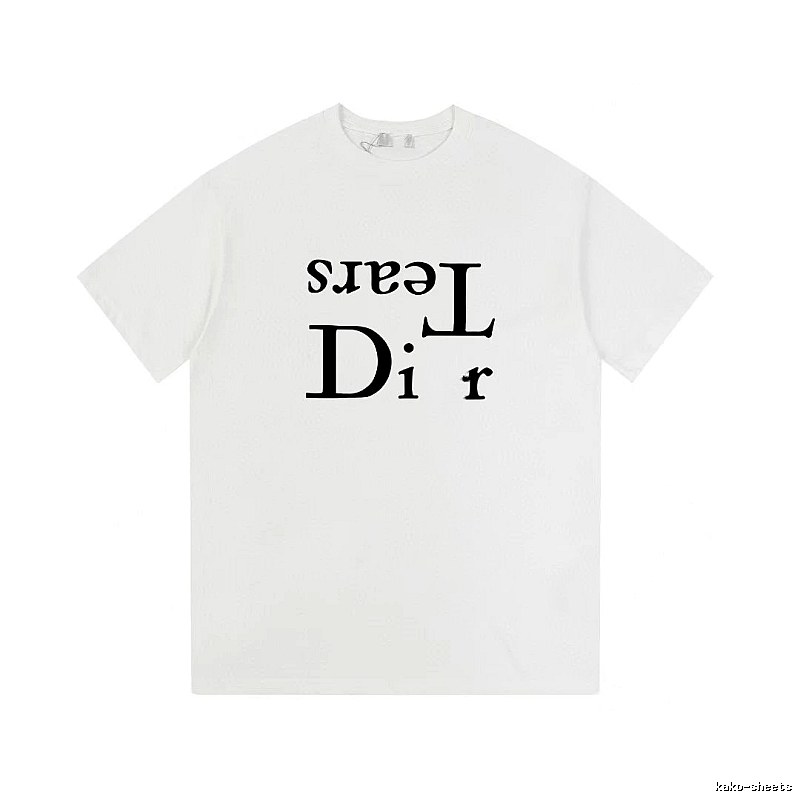 Dior x Tears Co-branded Trendy Style White Short-sleeve T-Shirt