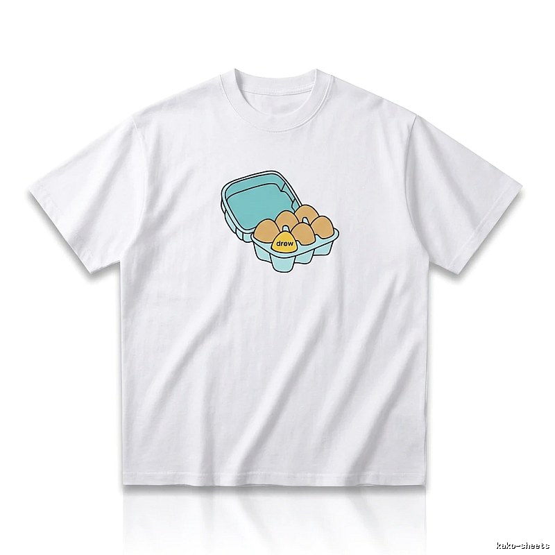 DREW Egg Series Simple White T-shirt