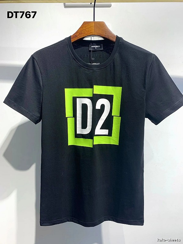 DSQ D2 Printed Street Style Black T-Shirt