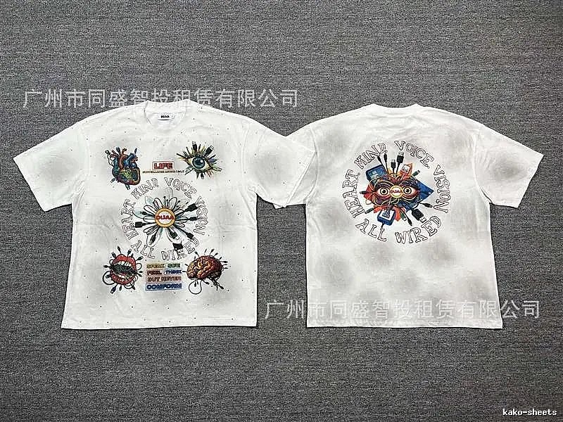 DUAA Organ Print Street Style White T-shirt