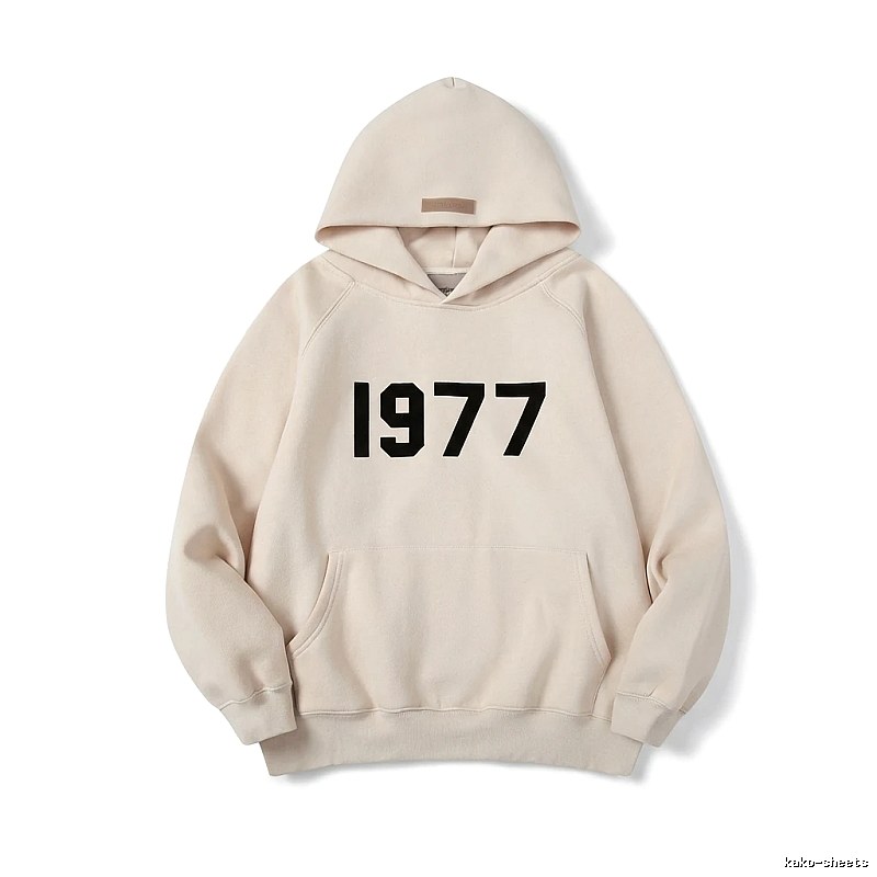 ESSENTIALS 1977 Series Minimalist Style Beige Hoodie