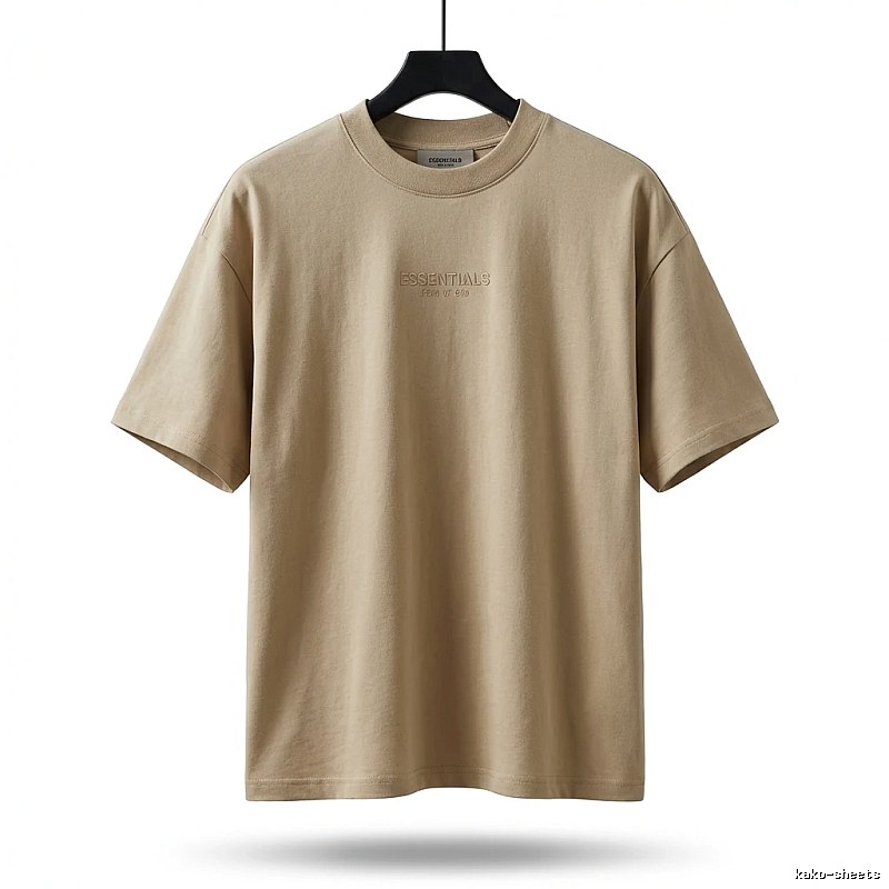ESSENTIALS Basic Khaki Short Sleeve