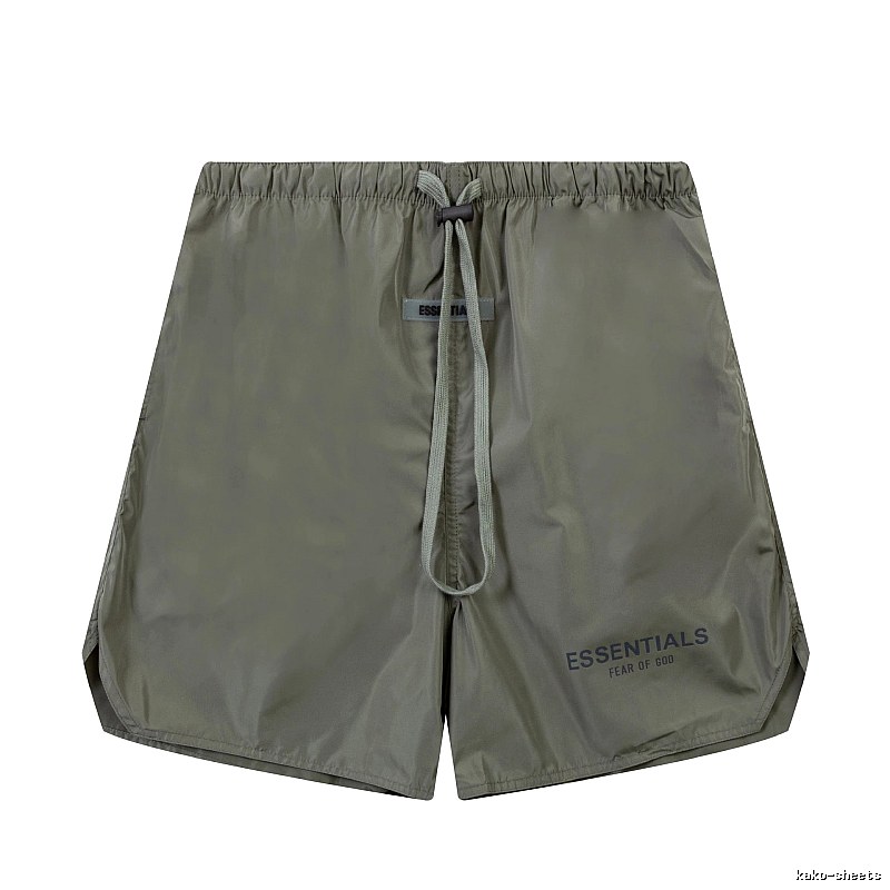 ESSENTIALS casual style military green shorts