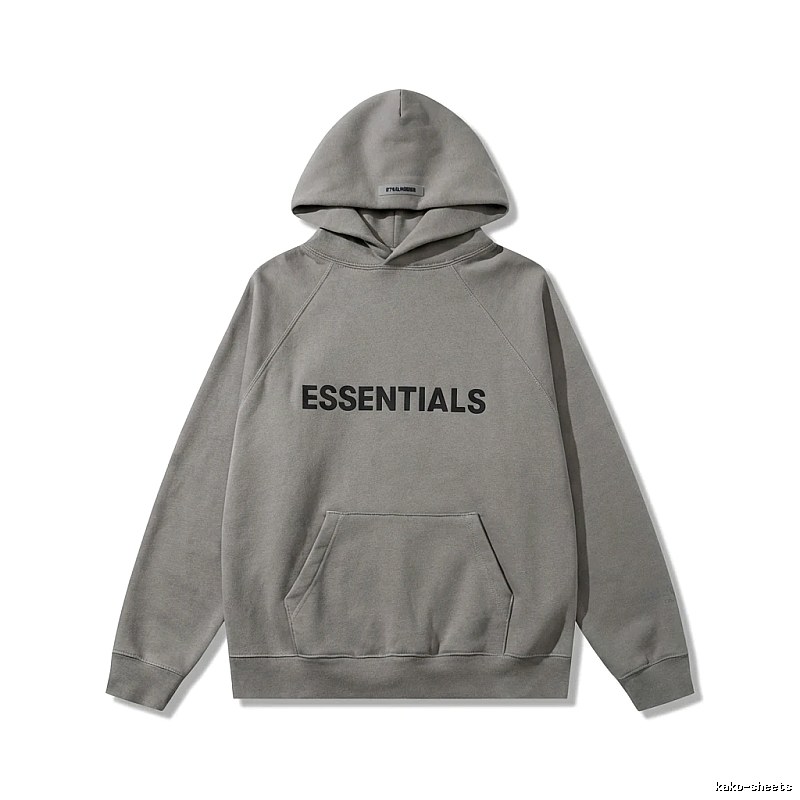 ESSENTIALS minimalist gray hoodie