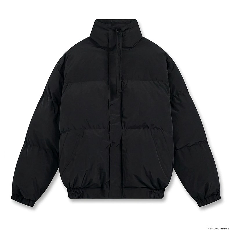ESSENTIALS minimalist style black cotton-padded jacket