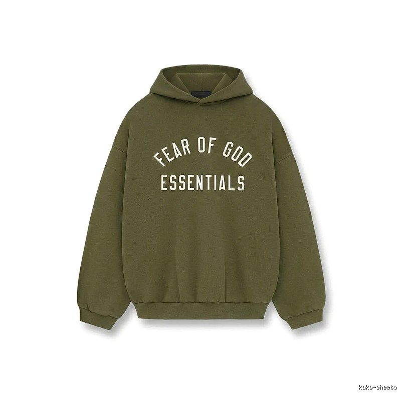 ESSENTIALS minimalist style olive green sweatshirt
