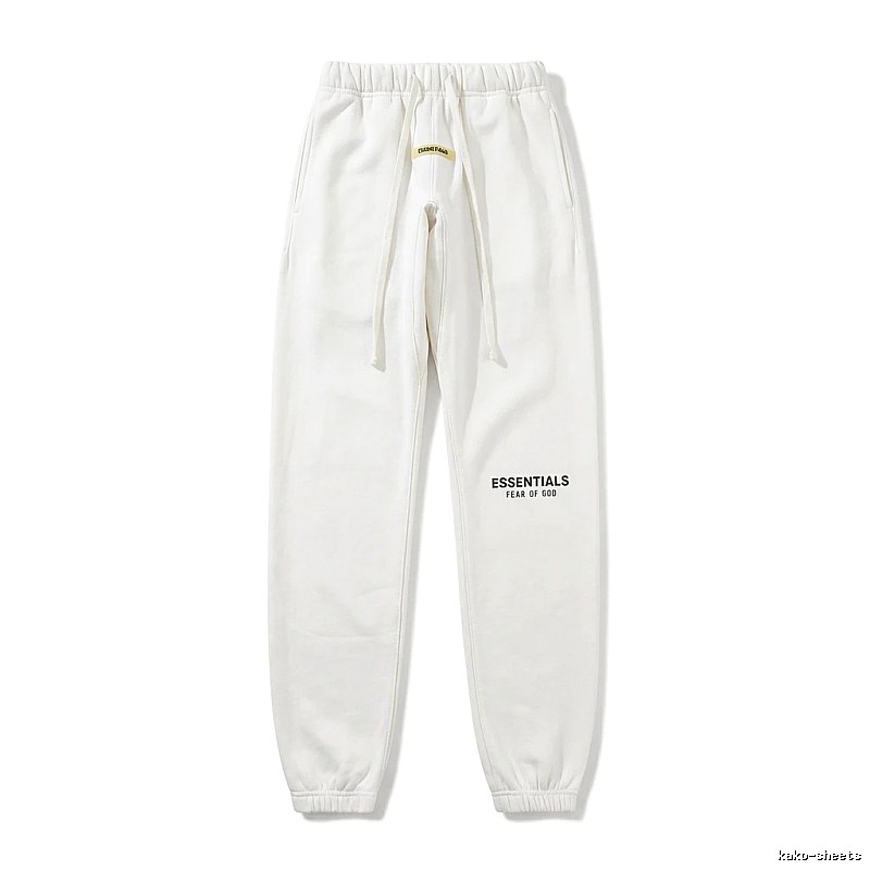 ESSENTIALS minimalist style white sweatpants
