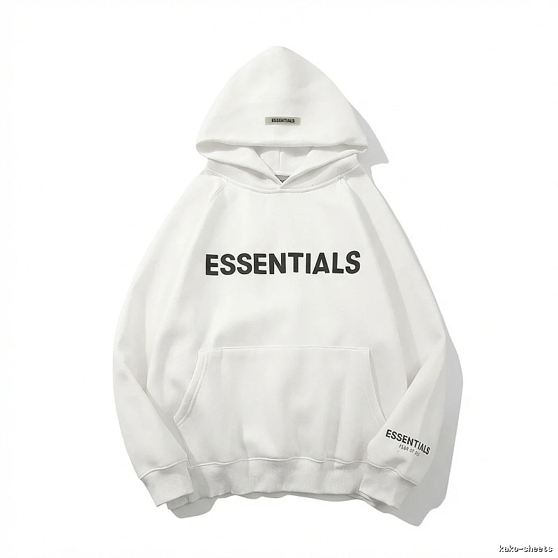 ESSENTIALS minimalist style white sweatshirt