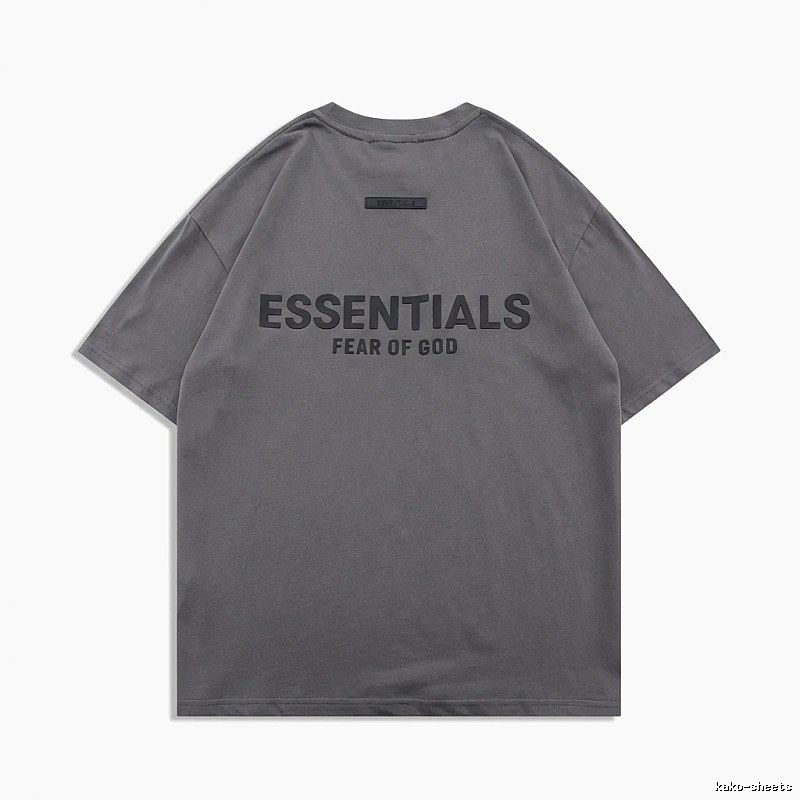 ESSENTIALS Simple Grey Short-sleeve Shirt