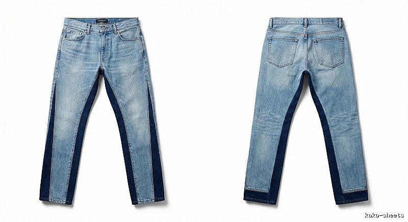 Gallery Dept. Color - Blocked Retro - Style Jeans