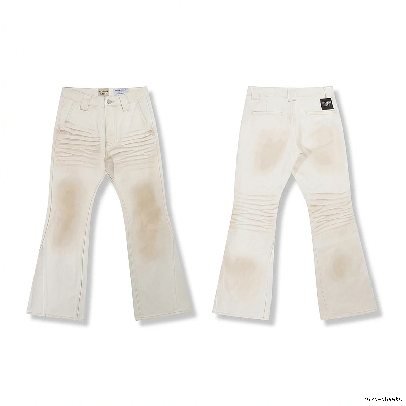 Gallery Dept. distressed-style white jeans