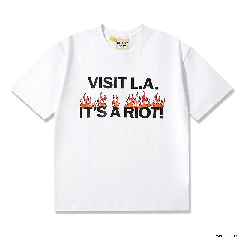Gallery Dept Flame Print White T-shirt