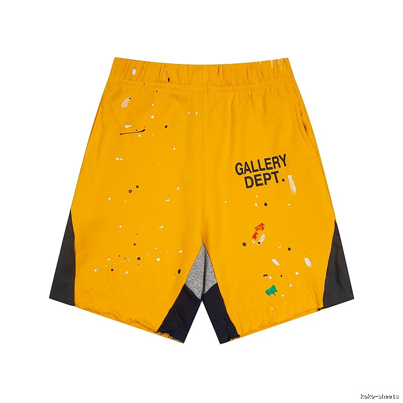 Gallery Dept. Graffiti-style Yellow Shorts