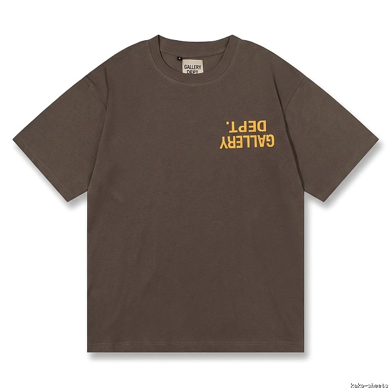 Gallery Dept Retro Style Dark Coffee T-shirt