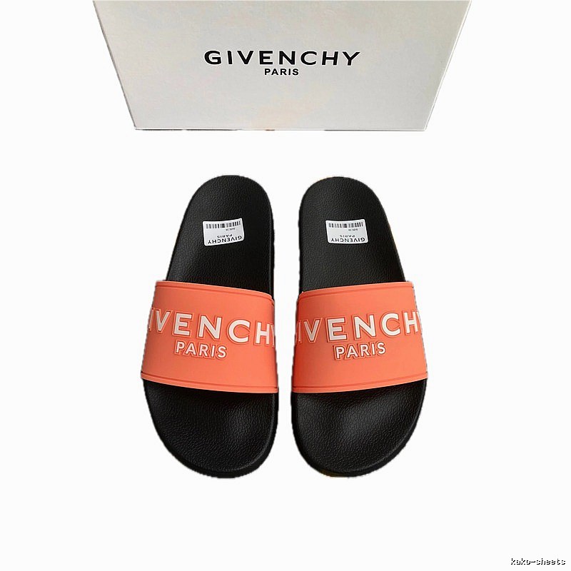 Givenchy PARIS Collection Trendy Orange & Black Slippers