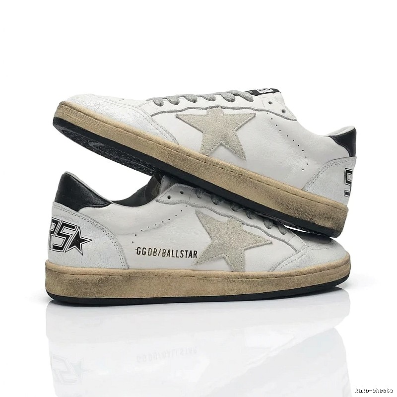 Golden Goose Ballstar retro-style white shoes
