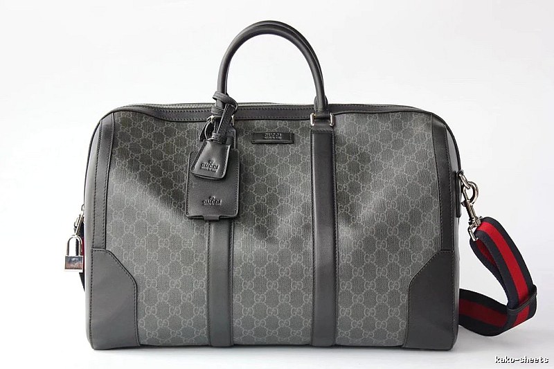 Gucci Duffel Bag with Gray GG Monogram Duffel for Streetwear Looks