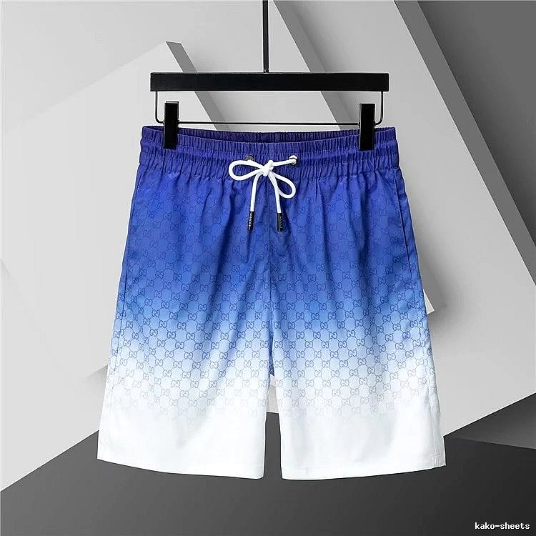 Gucci gradient-style blue and white shorts