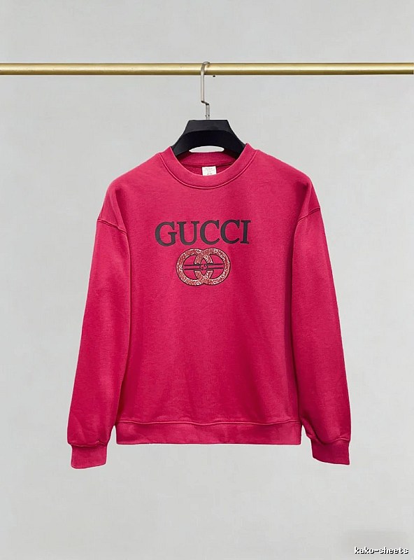 Gucci Pink Crewneck Sweatshirt with Gucci Sweatshirt for Photo Ready