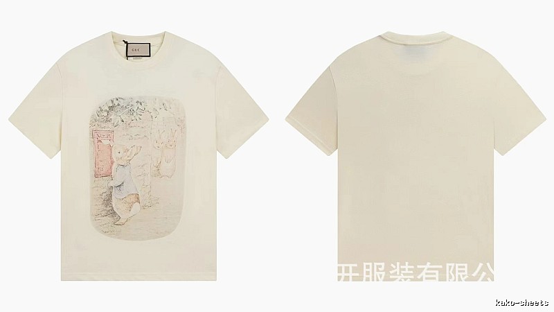 Gucci x Peter Rabbit Co-branded Vintage-style Off-white T-Shirt