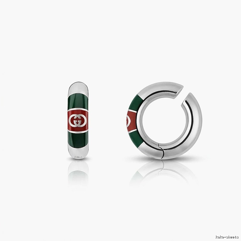 Gucci's classic red and green earrings.