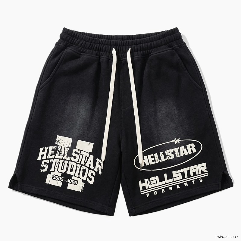 Hellstar dark style black shorts