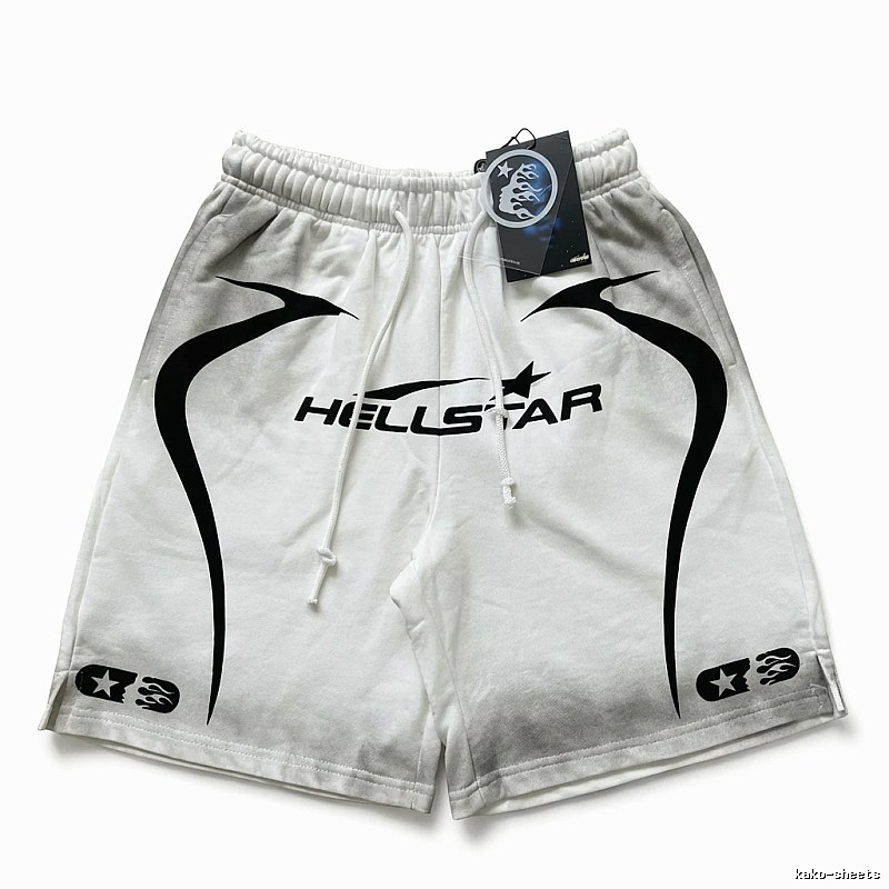 Hellstar dark style white shorts