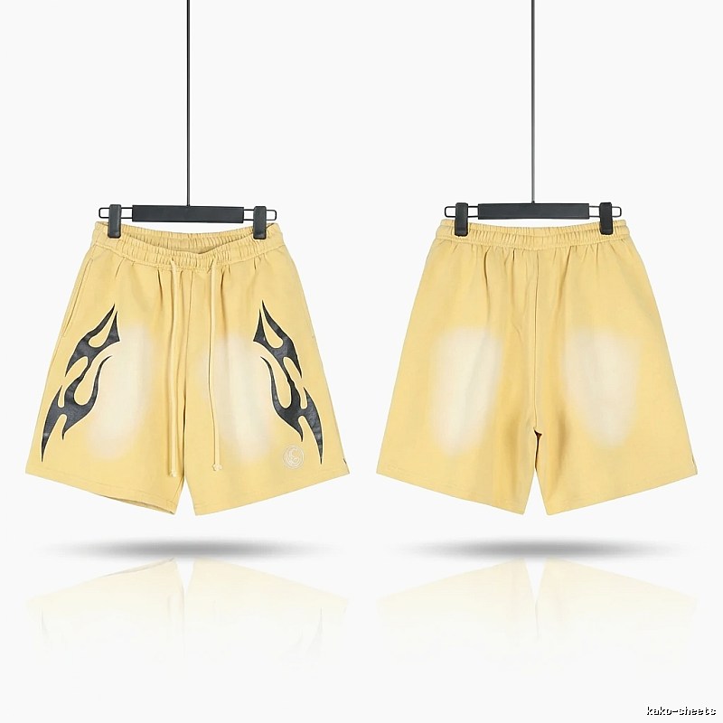 Hellstar Flame Wind Yellow Shorts