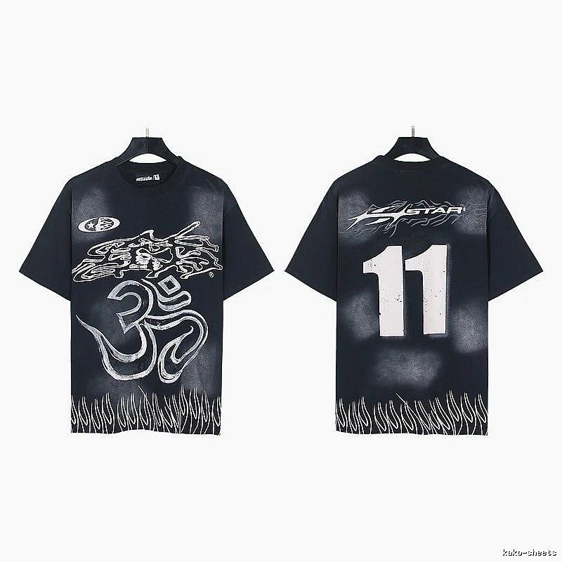 Hellstar No.11 Printed Street Style Black T-Shirt