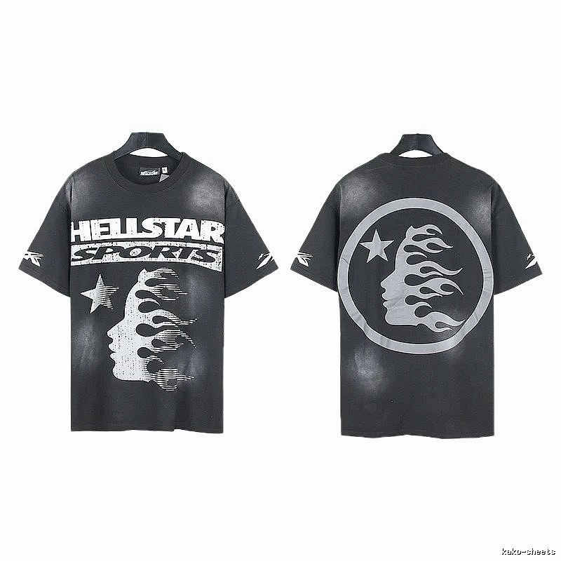 Hellstar Sporty Street Style Black Short Sleeve T-Shirt