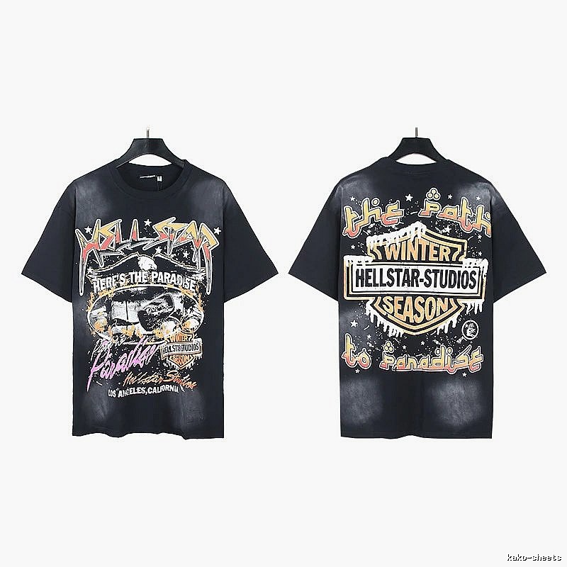 Hellstar Winter Collection Vintage Style Black T-Shirt