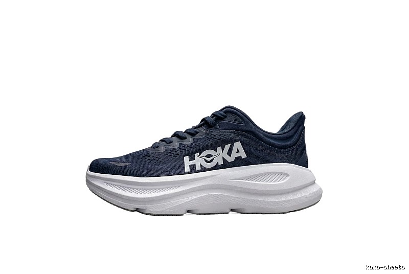 HOKA retro-style dark blue running shoes