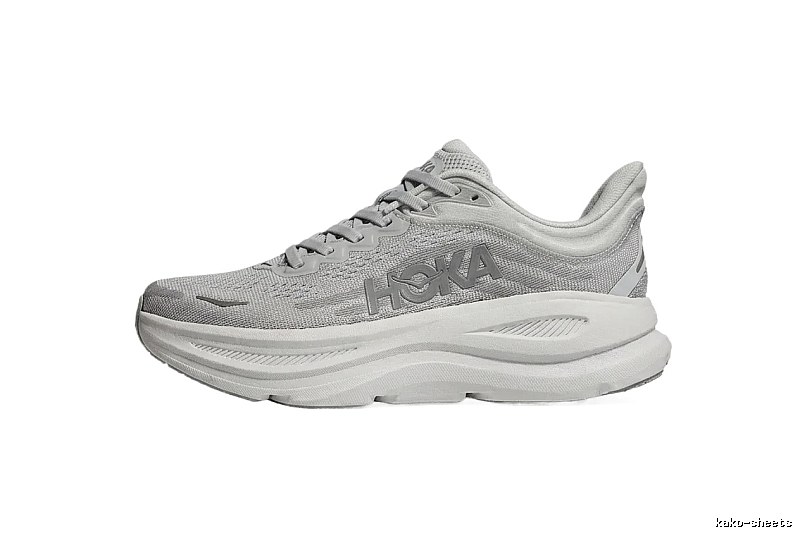 HOKA Trendy Gray-White Athletic Shoes