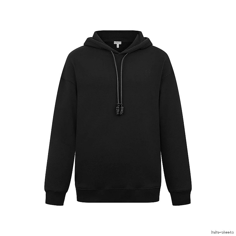 Hoodie with Plain Black Pullover Hoodie with Zip Detail