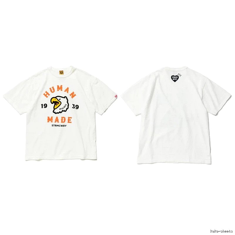 Human Made Urban Heart logo T-shirt Black Green Human with Casual Appeal